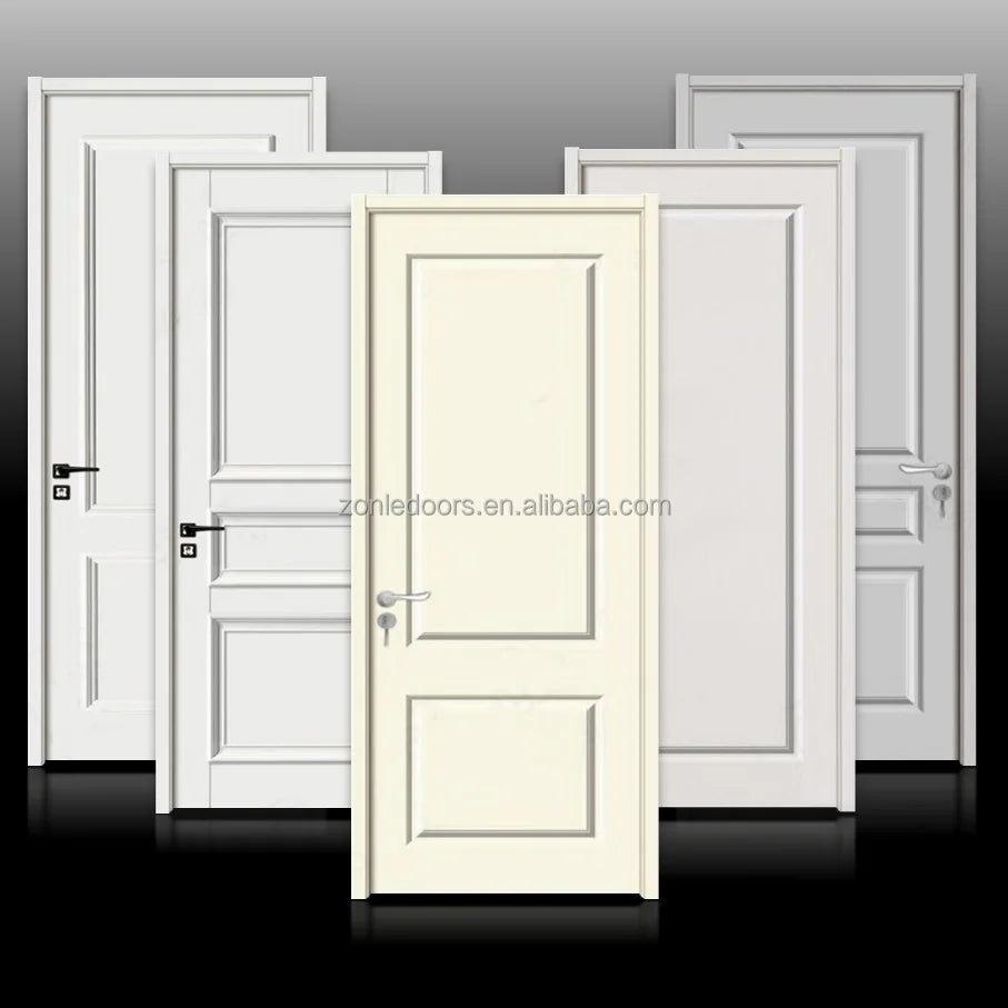 New Interior Room Waterproof Door Design Modern Smart Waterproof WPC Solid Wooden Doors With Smart Lock