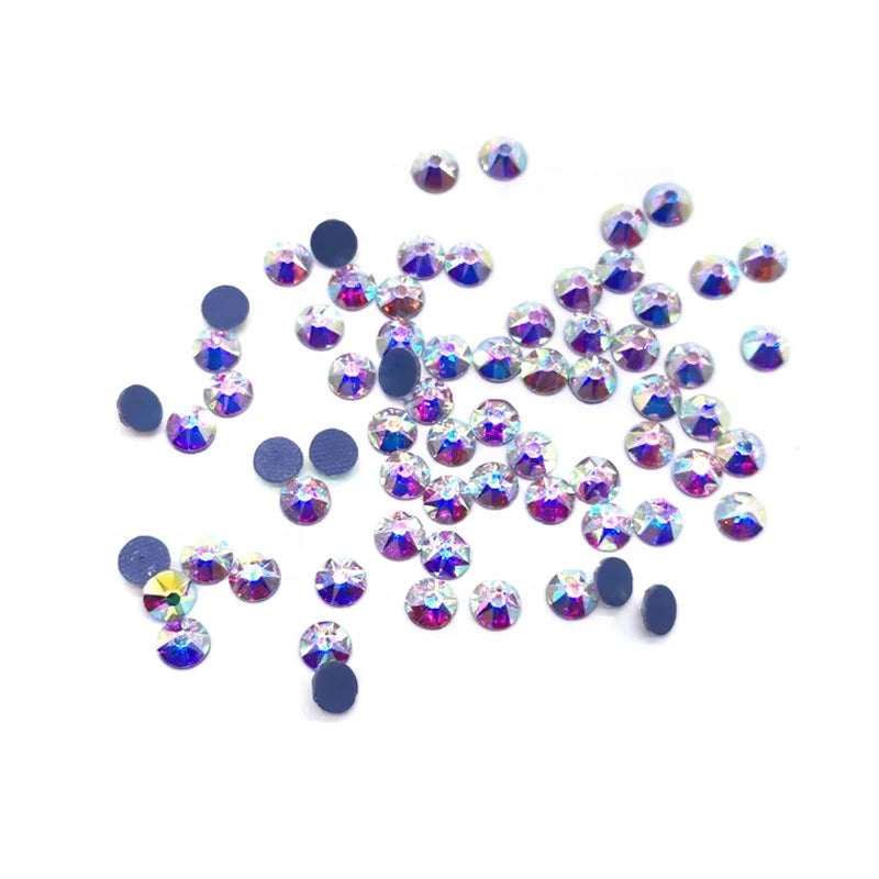 SS30 Loose Iridescent Flatback Rhinestone High Quality Hot Fix Glass Crystal Rhinestones