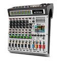 TX-8 Professional 8 Channel DJ Controller USB Audio Mixer Metal Guitar Audio Mixing Console