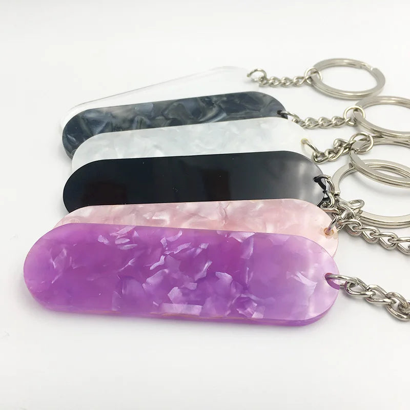 Personalized Custom Marble Acrylic Keychain Blank Girly Cute Acrylic Photo Charm