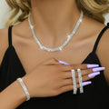 Versatile Rhinestone Bridal Jewelry Three-Piece Set  Wholesale Accessories for Weddings