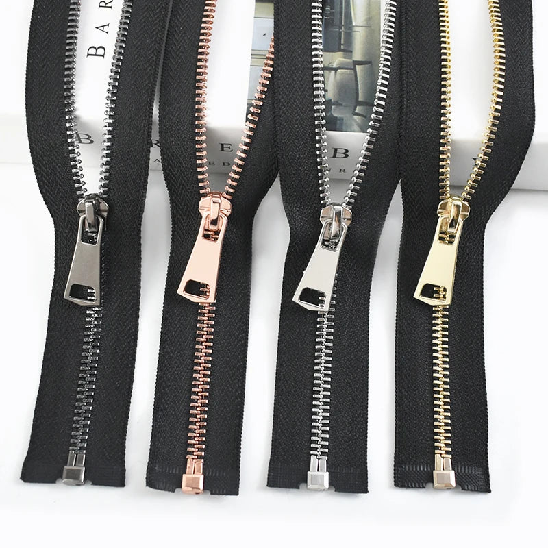 Meetee ZA447 5# 16/18/20/25/30/35/40/45/50/60/70/80cm Shoes Pocket Down Coat Clothes Zipper Auto Lock Zips Alloy Zippers