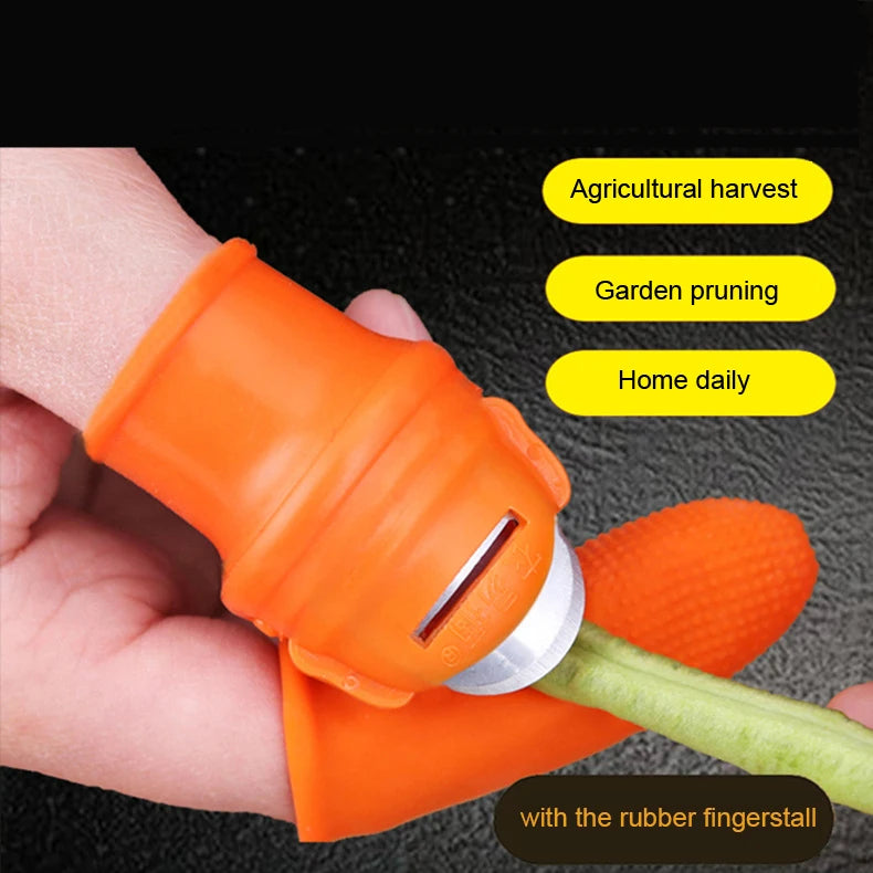 Garden Tools Fruit and Vegetable Picking Scissors Plants Trim Portable Agricultural Finger Knife Gardening Silicon Thumb Knife