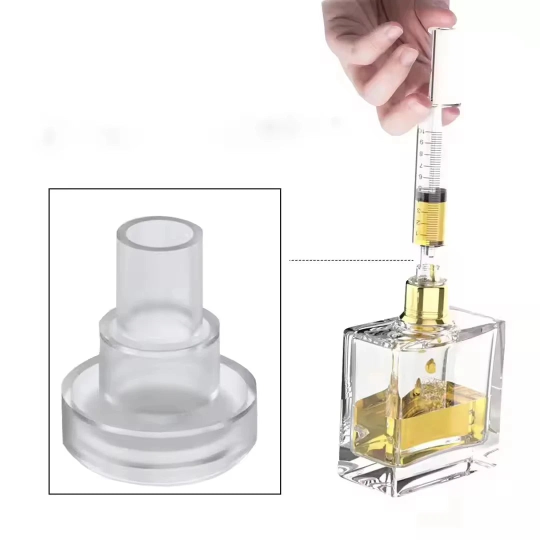MUB 10ml Syringe Plastic Perfume Dispenser Tools Refilling Syringe Tool for Refillable Bottle with Injection Adapter