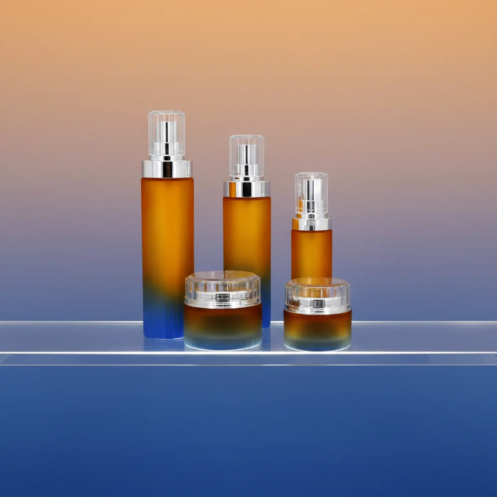 Customized Luxury Cosmetics Packaging Bottles Color Screen Printing Glass Bottle for Beauty Salons