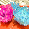 Natural Blue Crystal Rocks Wholesale Angel Aura Quartz Crystal Clusters Rainbow Colors Aqua Aura Crystal Cluster for Home Decor