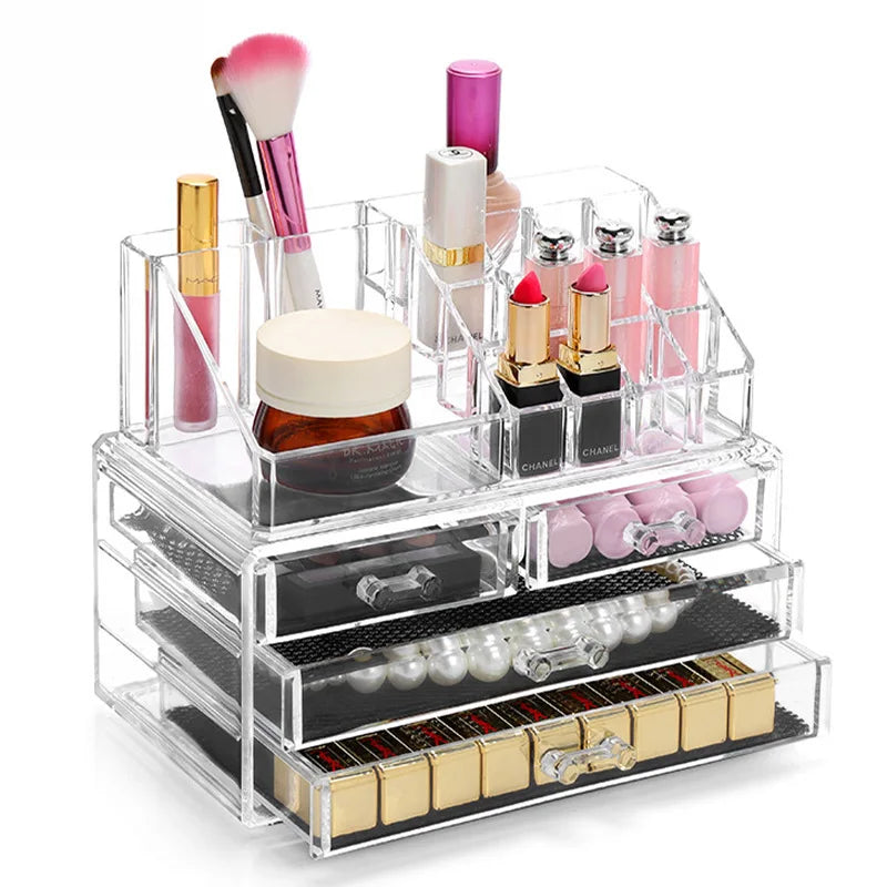 Multi-functional Transparent Acrylic Storage Box Multi-layer Desktop Storage Rack Cosmetic Jewelry Storage Rack Large Capacity