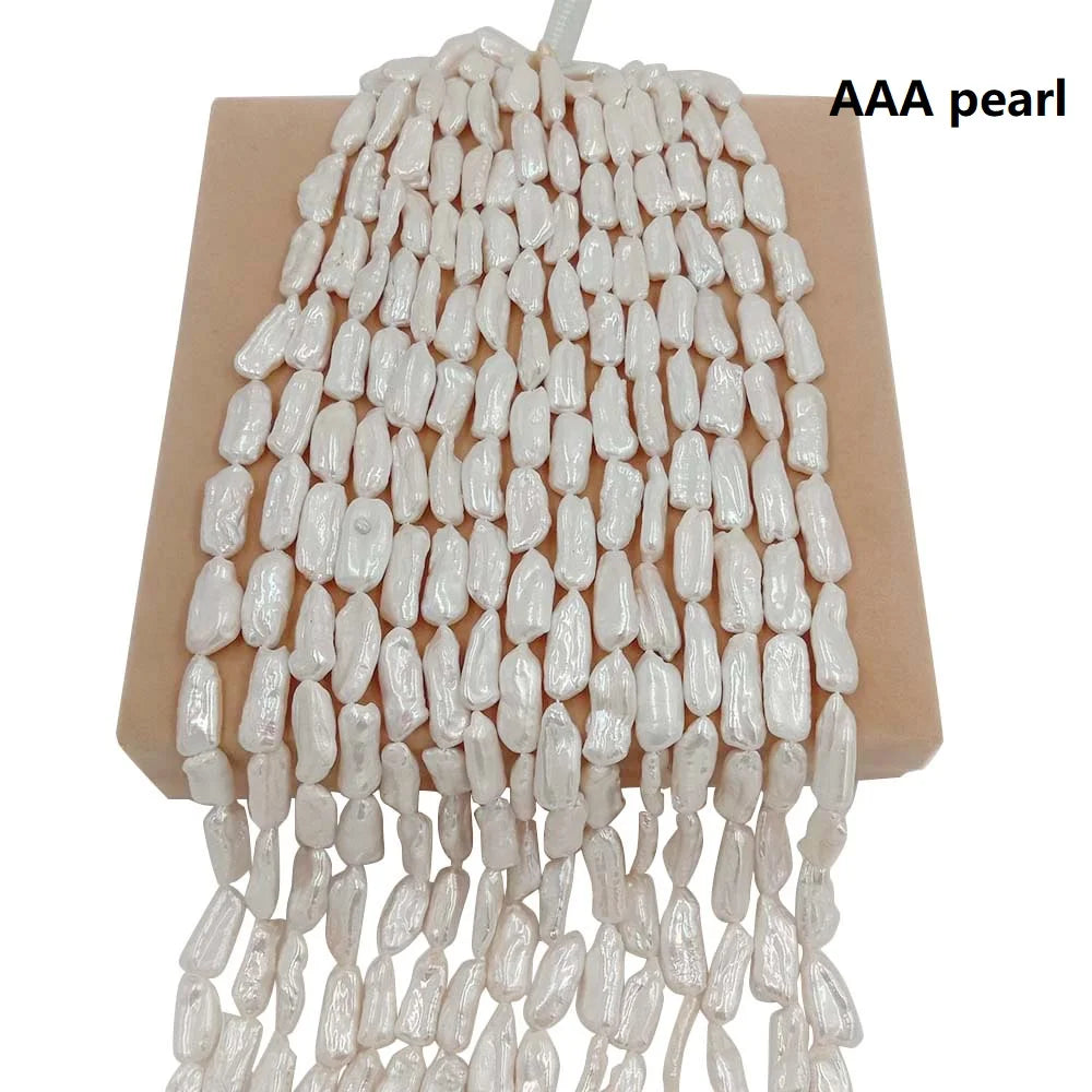 `natural Pearl 10x25 mm Big Biwa Baroque Shape Keshi Pearl  Loose Freshwater Pearl in Strand .