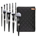 High Quality Professional Vegan Makeup Brushes Private Label Custom Logo Black Set Make up Brushes With Diamonds