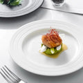 White  Ceramic Flat Plate Classic Design Steak Western Food Plate Disposable Household Dish