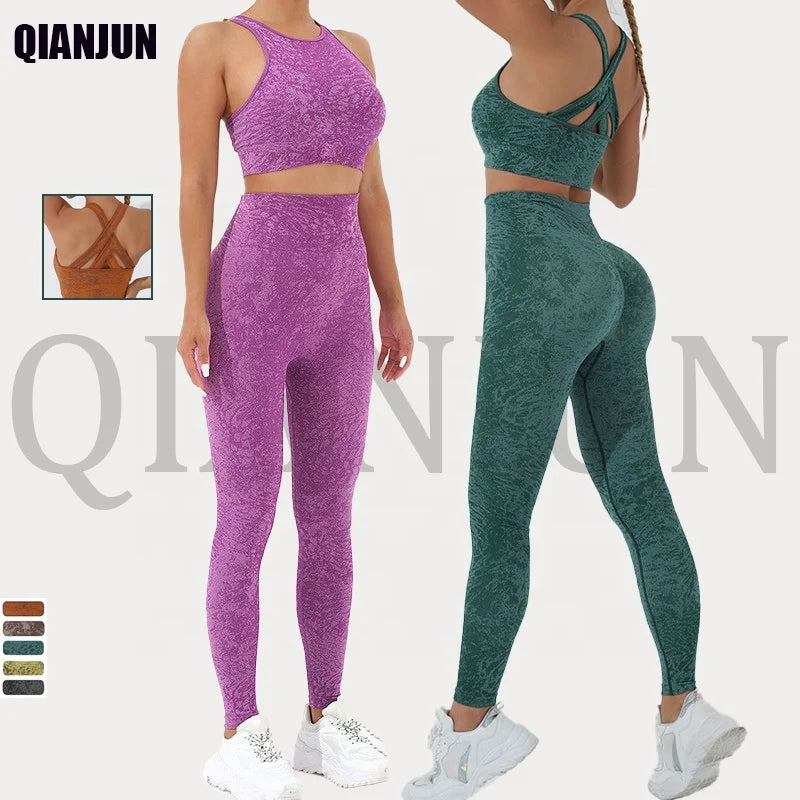 Yoga Clothing Brand Manufacturers Custom Yoga Sets Fitness Women Active Wear Sets Women Sportswear Yoga Wear Gym Fitness Set