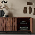 2023 Modern Stripe Design Kitchen Cabinet Wooden Sideboard Commercial Restaurant Furniture Wood Booth Cabinet