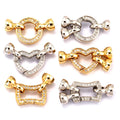 Unique Style Trendy Buckle for Necklaces Bracelets DIY MakingRound Love Heart Geometry Shape Clasp Jewelry Findings Components