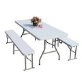 Hot Sale Traditional Foldable Portable Outdoor Garden Furniture Long Plastic Bench Metal Legs Customizable Colors for Hotel
