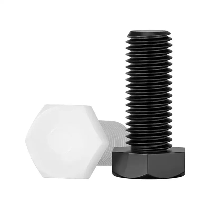 PA66 Outer Hexagonal High Precision Plastic White Nylon Screws Outer Hexagonal Bolt Plastic Bolt M4 M5 M6 M8 M10 M12