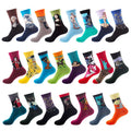 XIANGHUI 18 Colors Cheap Crazy Men Funny Famous Painting Art Designer Men Socks Colorful Colorful Socks Men Women