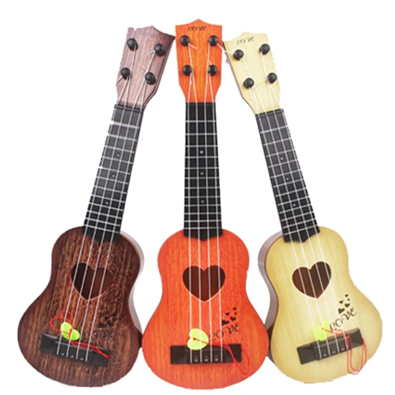 2025 Factory Direct Sales Plastic Simulation Guitar Enlightenment Educational Musical Instrument Toy Playable Ukulele for Kids