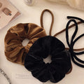 Retro Temperament Black Velvet Hair Scrunchies New Butterfly Knot Hair Ties Women High Elastic Hair Accessories for Girls
