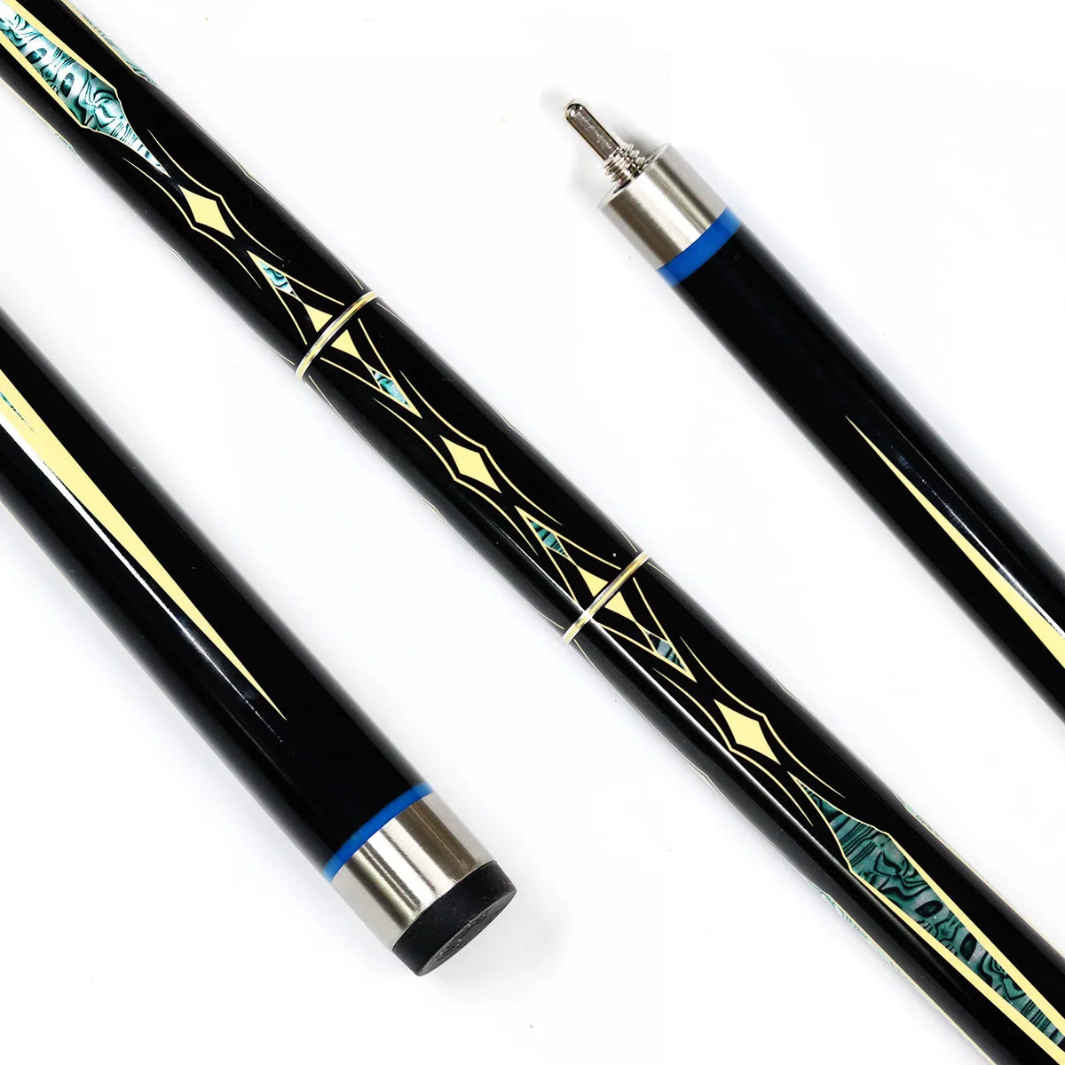 2024 New Design Tiger Brand 1/2-pc Uni-lock Joint Maple Billiard Pool Cue With 13 mm Tip Size