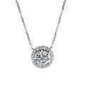 Elegant 1 Carat Moissanite Diamond Halo Necklace for Women 10K Gold Chain Choker Stylish Jewelry for Men