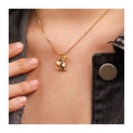 Chris April Cute 316L Stainless Steel PVD Plated Snake Chain Bunny Rabbit Pendant Necklace