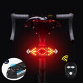 AT Wireless Remote Control LED Bicycle Rear Light USB Rechargeable Waterproof Safety Warning Bike Turn Signal Light