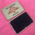 Super Quality Merrow Border Clothing Woven Hooking Badgeremovable Brand Clothing Caps Patch With Hook&loop