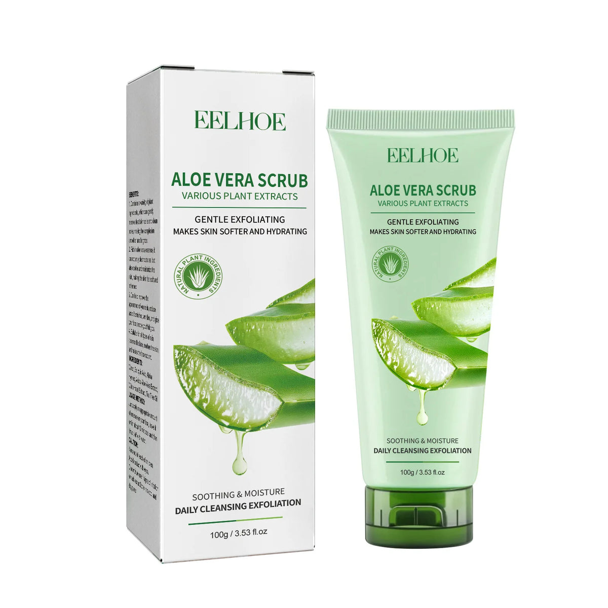 Wholesale EELHOE Aloe Vera Scrub for Deep Cleansing Exfoliating and Smoothing Acne Marks Soft Skin Scrub