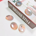 HZ WHOLESALE NATURAL Gray Agate STONE BEADS THUMB STONE WORRY STONE for MASSAGE TOOLS