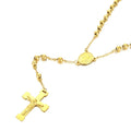 Christian Jewelry Stainless Steel Rosery Beads Jesus Cross Pendant Necklace