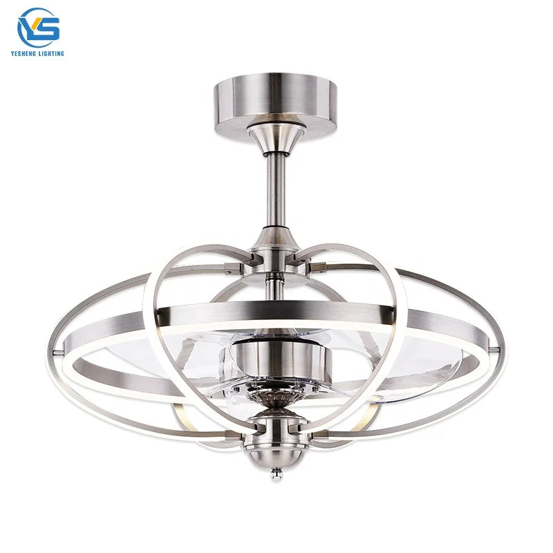 D001 Modern 42 Inch LED Ceiling Fans Tricolor 110/220V Remote Control Decorative Bladeless Home Lamp Designer 36" Ceiling Fans MegaBDM