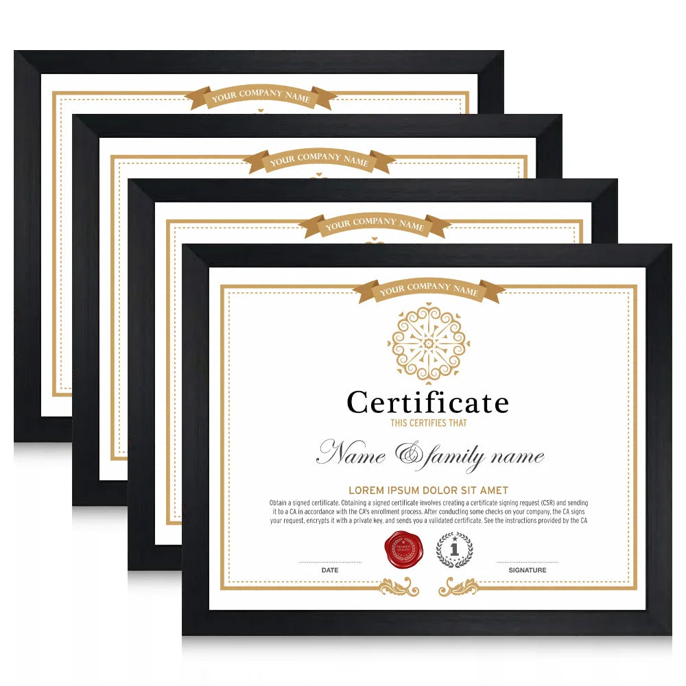 8.5x11 Picture Frame Black Certificate Frames for Wall or Tabletop Display Picture Frame Wholesalers