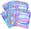 Custom Holographic BOPP Laminated Plastic Reusable Ziplock Bags with Logo for Mobile Phone Case Opp Clear Packaging