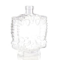 Delicate Engraved Spirits Glass Bottle with Crown Cap Seal for Vodka Whiskey Liqueur
