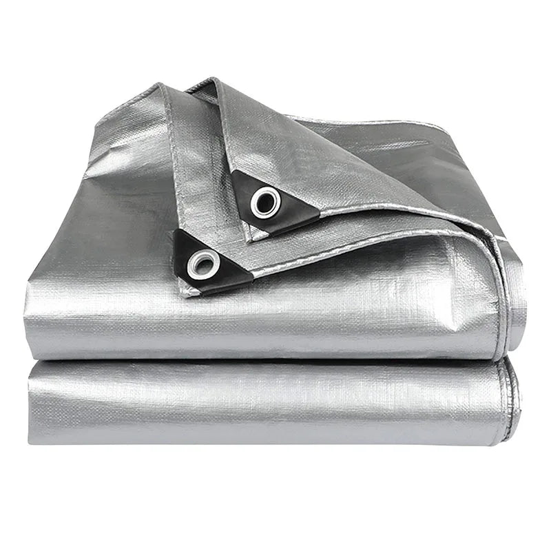 Pe Tarpaulin Roll Fabric Plastic Sheet Poly Tarps 220g Finished Sheets Blue Sliver HDPE Tarpaulins for Truck Cover