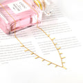 Classic Gold Plated Personalized Charm Necklaces Colorful Gold Jewelry Chain Stainless Steel Necklace