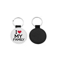 Topjlh Sublimation Blank PU Leather Keychain Custom Photo Keychain White DIY Keychain for Personalized Gifts Daily Use