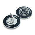 Magnetic Gold-Plated Metal Golf Ball Marker with Letterpress Printing Custom Logo Gift Box