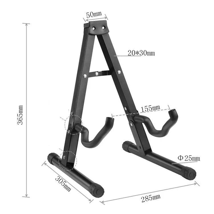 China Supplier Recommend Foldable A-type Guitar Stand Metal Floor Stand for Acoustic Electric Guitar with Small Volume