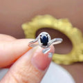 Good Price Korean Non Tarnish 925 Sterling Silver Oval Cut Natural Spinel Classic Wedding Gemstone Jewelry Women's Ring