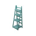 Office and Living Room 4 Tiers Wooden Ladder Shelf Folding Rustic Wooden Bookshelf Flower Storage Rack MegaBDM