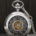 Flower Roman Hollow Pocket Watch Manual Mechanical Pocket Watches