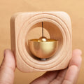 Microeco Modern Simple Design Wood and Metal Entry Pendant Doorbell with Magnetic Ornament