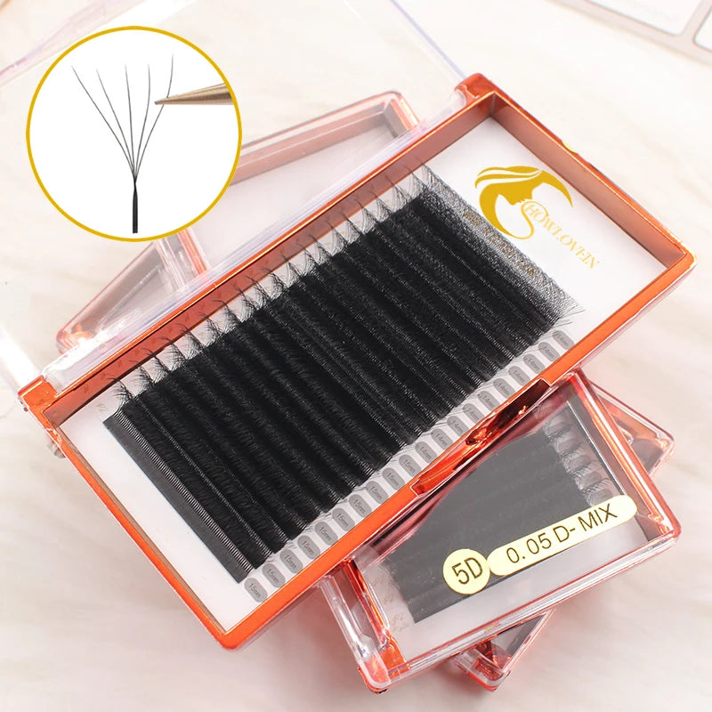 Eyelash Manufacturer Custom U Shape YY Lash Extension Professional 3D 4D 5D 6D Clover Lash Extensions