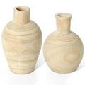Wood Vase 2 Boho Vase Set Farmhouse Wooden Decorative Vase Set Makes Stunning for Farmhouse and Living Room Decorations