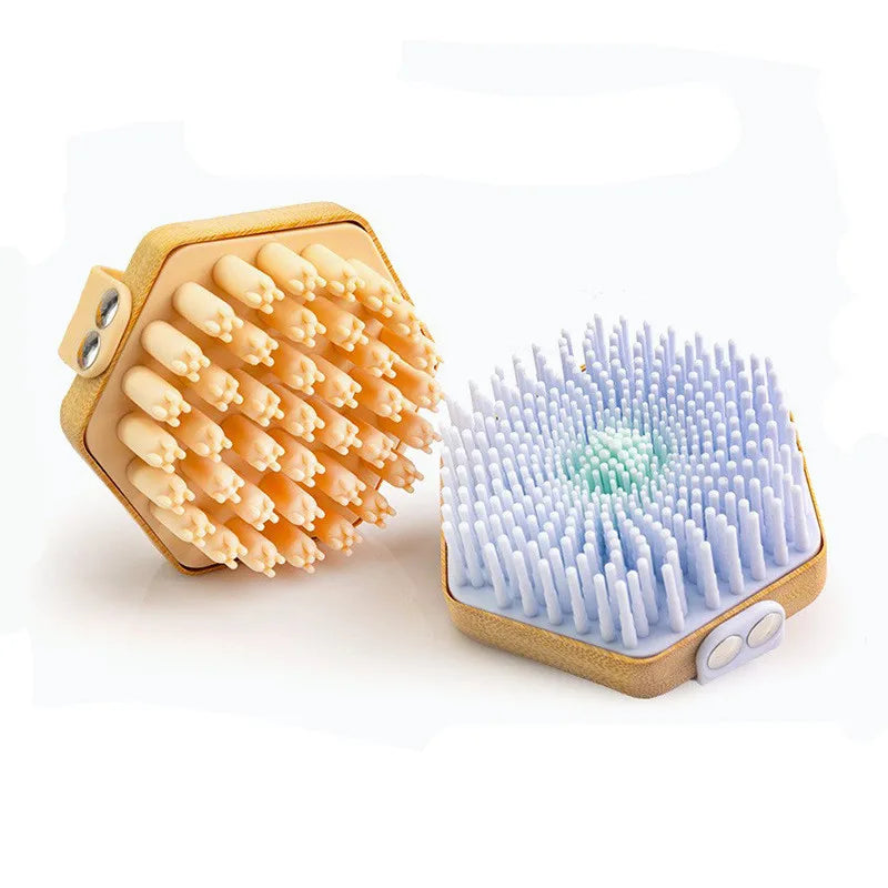 Pet Bath Brush for Dogs Cats Massage Shower Brush Pet Hair Cleaning Grooming Product Silicone Dog Cat Bath Brushes