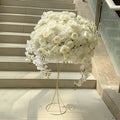 Artificial Silk Wall White Orchid Flower Ball Table Runner Wedding Centerpieces