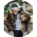 Winter Loose Size OEM Top Quality Men Trendy Raccoon Fur Jacket