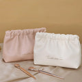 Fashion Korean Wrinkle Makeup Bag for Women Girls Portable PU Leather Storage Cosmetic Bags Large Lipstick Bag Pouch