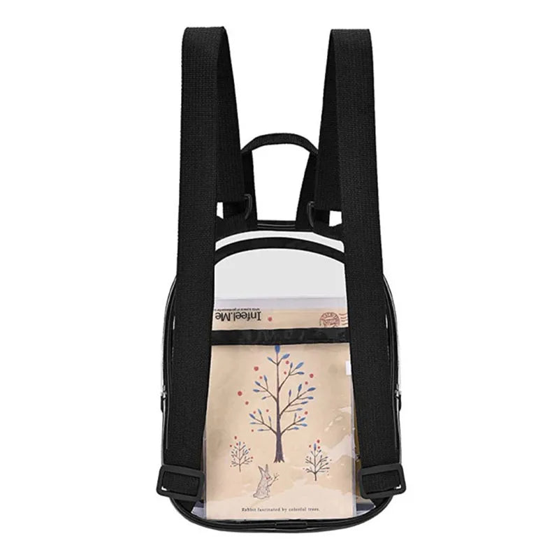 PVC Transparent Schoolbag Outdoor Europe and the United States Sports Ground Waterproof Mini Transparent  Backpack Travel Bag